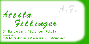 attila fillinger business card